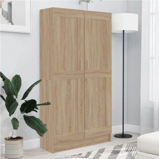 Berkfield Home Book Cabinet Sonoma Oak 82.5x30.5x150 cm Engineered Wood in Brown - image 1