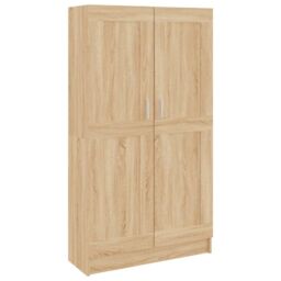 Berkfield Home Book Cabinet Sonoma Oak 82.5x30.5x150 cm Engineered Wood in Brown - thumbnail 2