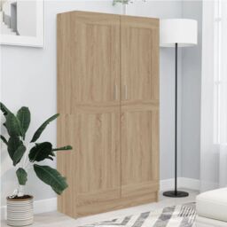 Berkfield Home Book Cabinet Sonoma Oak 82.5x30.5x150 cm Engineered Wood in Brown - thumbnail 1