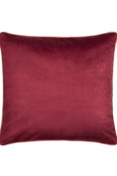 Laurence Llewelyn-Bowen 'Morris Major Chintz' Arts & Crafts Print Velvet Filled Cushion in Burgundy - Size: 55 cm x 55 cm - thumbnail 3