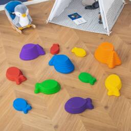 STILVORA Kids Balance Stepping Stones 11 Piece Set - thumbnail 2