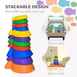 STILVORA Kids Balance Stepping Stones 11 Piece Set - thumbnail 4