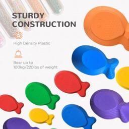 STILVORA Kids Balance Stepping Stones 11 Piece Set - thumbnail 7