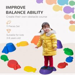 STILVORA Kids Balance Stepping Stones 11 Piece Set - thumbnail 5
