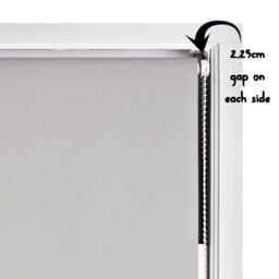 Furnished Grey Blackout Roller Blinds with Triple Round Eyelets & Metal Fittings - Size: 190 cm width x 165 cm drop - thumbnail 5