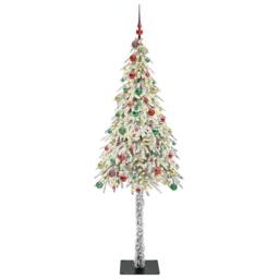 Berkfield Home Christmas Tree with 300 LEDs White 210 cm PE & Steel - thumbnail 3