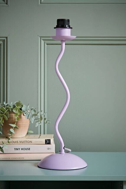 ValueLights Wiggle Pale Purple Metal Table Lamp Base - image 1