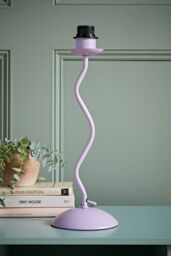ValueLights Wiggle Pale Purple Metal Table Lamp Base - thumbnail 1