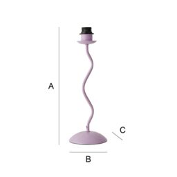ValueLights Wiggle Pale Purple Metal Table Lamp Base - thumbnail 7