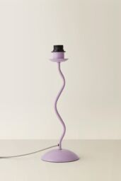 ValueLights Wiggle Pale Purple Metal Table Lamp Base - thumbnail 3