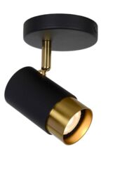 Lucide 'FLORIS' Dimmable Stylish Rotatable Indoor Ceiling Spotlight 1xGU10 in Black
