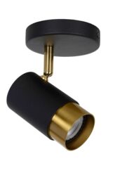 Lucide 'FLORIS' Dimmable Stylish Rotatable Indoor Ceiling Spotlight 1xGU10 in Black - thumbnail 2