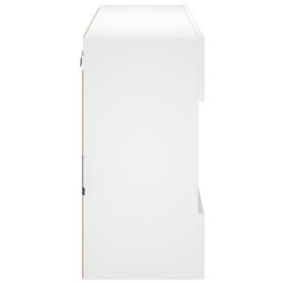 Berkfield Home TV Wall Cabinet with LED Lights White 98.5x30x60.5 cm - thumbnail 9