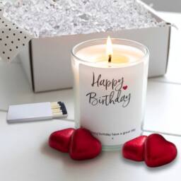 Aye Do Gifts Happy Birthday Candle Gift Set in White - thumbnail 1