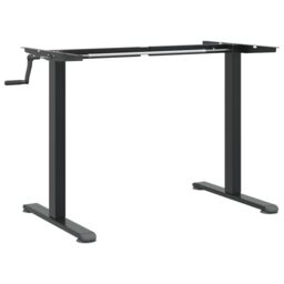 Berkfield Home Standing Desk Frame Black (94-135)x60x(70-114) cm Steel - thumbnail 2