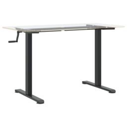 Berkfield Home Standing Desk Frame Black (94-135)x60x(70-114) cm Steel - thumbnail 4
