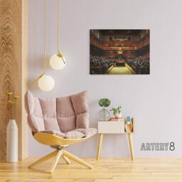 "Artery8 Banksy Devolved Parliament Chimps Canvas Wall Art Print in Brown - Size: W18"" x H24""" - thumbnail 3