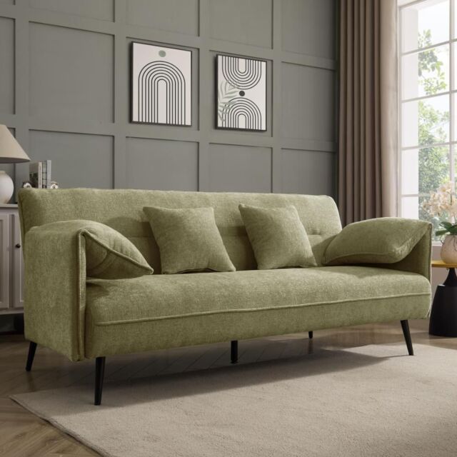 Home Detail Carnation Sofa bed in Green - Size: 3 Seater - image 1