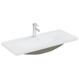 Berkfield Home Sink Cabinet with Built-in Basin & Faucet Artisan Oak in Brown - thumbnail 5