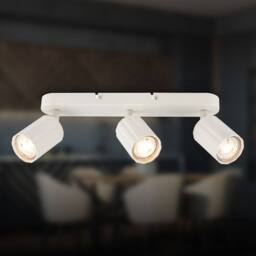 BRILONER 3 Way Spotlight Adjustable Ceiling Light Bedroom Hallway Lamp GU10 in White - thumbnail 2