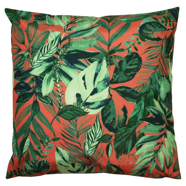 Furn Psychedelic Jungle Polyester Filled Outdoor Cushion in Coral - Size: 43 cm x 43 cm - image 1