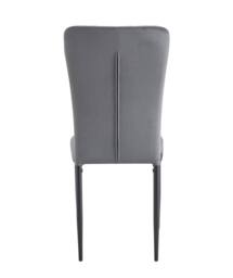 MCC Direct Set of 2 Velvet Dining Chairs Padded Upholstered Accent Chair Elle in Dark Grey - thumbnail 5
