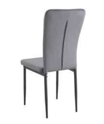 MCC Direct Set of 2 Velvet Dining Chairs Padded Upholstered Accent Chair Elle in Dark Grey - thumbnail 6