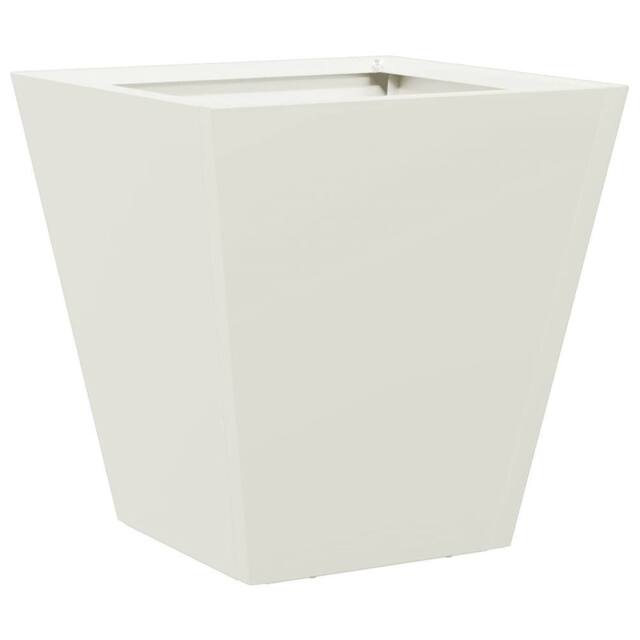 Berkfield Home Garden Planter White 30x30x30 cm Steel - Size: 30 x 30 x 30 cm - image 1