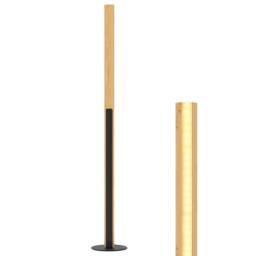 Costway Bamboo Floor Lamp Minimalist Dimmable LED Corner Lamp w/ Foot Switch in Natural - thumbnail 3