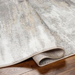 Livabliss San Francisco-Abstract Grey Yellow Taupe Modern Marble Living Dining Rug in Charcoal - Size: 160 cm x 215 cm - thumbnail 4