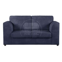 Furnishings For Less UK Luxor Jumbo Cord 2 + 1 + 1 Fabric 3 Piece Sofa Suite - Fullback in Navy - thumbnail 2