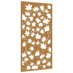 Berkfield Home Garden Wall Decoration 105x55 cm Corten Steel Maple Leaf Design in Brown