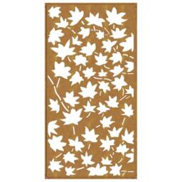 Berkfield Home Garden Wall Decoration 105x55 cm Corten Steel Maple Leaf Design in Brown - thumbnail 5