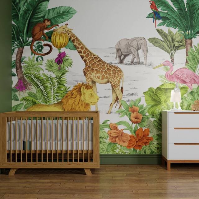 Superfresco Easy King of the Pride Multi Print To Order 3m x 2.8m Mural in White - image 1