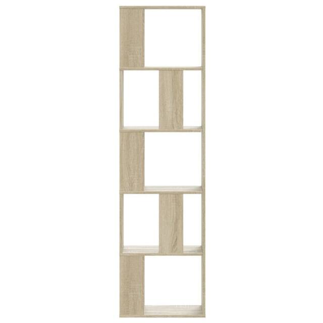 Berkfield Home Decorative Bookcase 5-Tier Sonoma Oak 45x23.5x162.5 cm Engineered Wood in Natural - image 1