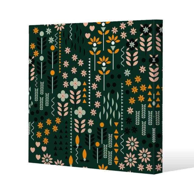 Benjamin Tate Design Selection of Flowers Print (Canvas Print) / 101 x 101 x 4cm in Natural - Size: 101 x 101 x 4 cm - image 1
