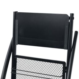 Berkfield Home Magazine Rack 40x32x131 cm Black A4 - Size: 40 x 32 x 131 cm - thumbnail 4