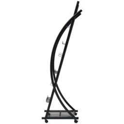 Berkfield Home Magazine Rack 40x32x131 cm Black A4 - Size: 40 x 32 x 131 cm - thumbnail 2