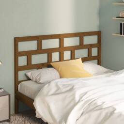 Berkfield Home Beautiful Bed Headboard Honey Brown 141x4x100 cm Solid Wood Pine - Size: 141 x 4 x 100 cm - thumbnail 1