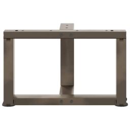 Berkfield Home Coffee Table Legs T-Shaped¬†2 pcs Natural Steel 50x25x(30-31) cm Steel in Black - thumbnail 6
