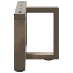 Berkfield Home Coffee Table Legs T-Shaped¬†2 pcs Natural Steel 50x25x(30-31) cm Steel in Black - thumbnail 5