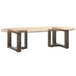 Berkfield Home Coffee Table Legs T-Shaped¬†2 pcs Natural Steel 50x25x(30-31) cm Steel in Black - thumbnail 8
