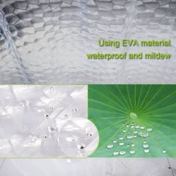 KORVIXA Effect Clear Shower Curtain With Hooks - thumbnail 5