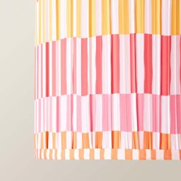 ValueLights Rae Pleated Stripe Multicolour Drum Easy Fit Ceiling Light Lamp Shade - Size: Small - thumbnail 4