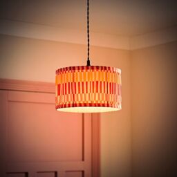 ValueLights Rae Pleated Stripe Multicolour Drum Easy Fit Ceiling Light Lamp Shade - Size: Small - thumbnail 3