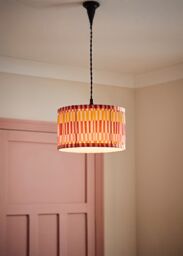 ValueLights Rae Pleated Stripe Multicolour Drum Easy Fit Ceiling Light Lamp Shade - Size: Small
