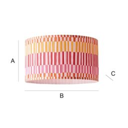 ValueLights Rae Pleated Stripe Multicolour Drum Easy Fit Ceiling Light Lamp Shade - Size: Small - thumbnail 7