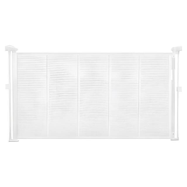 Ferand Retractable Baby Gate 870 mm Tall Extends up to 1400 mm Wide in White - image 1