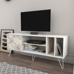 Decorotika Mistico TV Stand TV Unit for TVs up to 55 inches in White - thumbnail 2