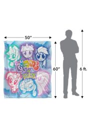My Little Pony Friends 4 Ever Silky Touch Super Soft Throw Blanket 152 X 127 cm in White - thumbnail 5